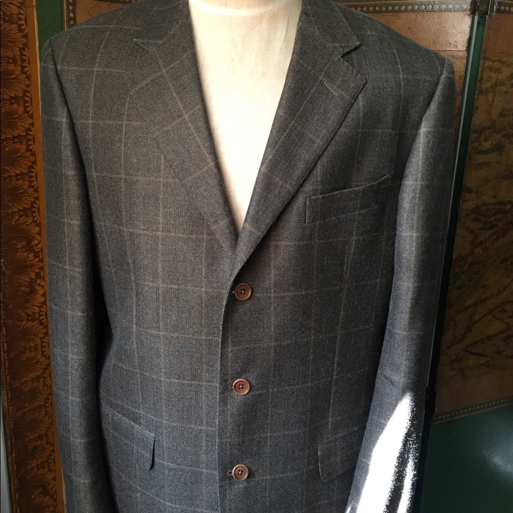 Silk Gian Luca men’s window pane jacket